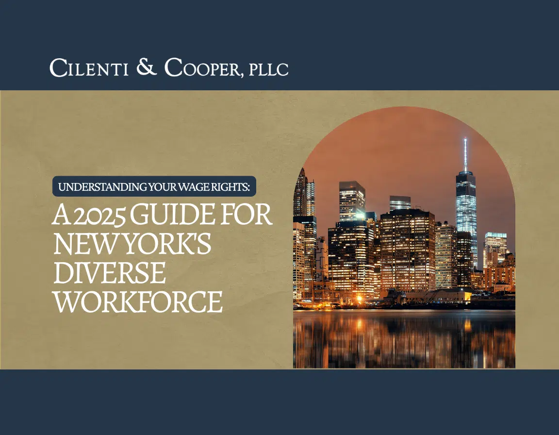 graphic design for blog with title 'Understanding Your NY Wage Rights: A 2025 Guide for New York's Diverse Workforce'
